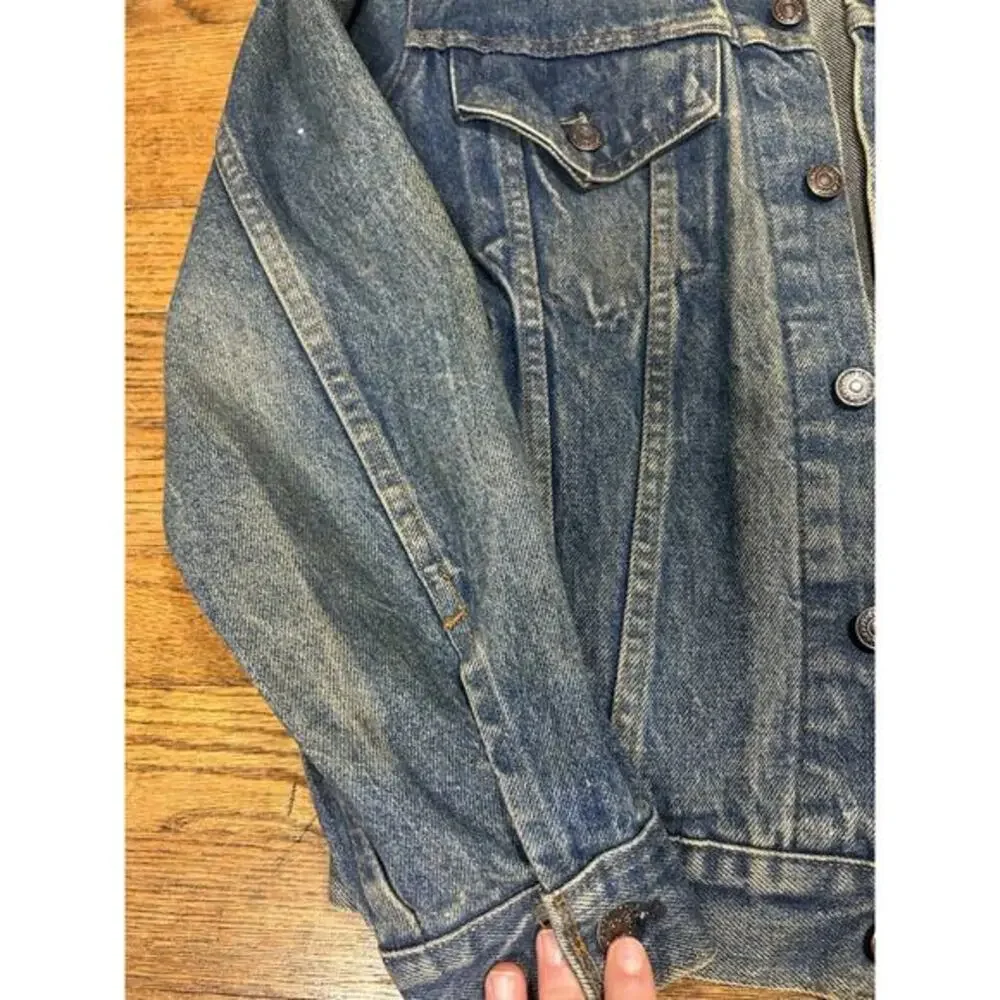 Vintage Men’s 36 Levi’s Trucker Denim Jacket Type III Brown Distressed Unwashed‎ - Picture 2 of 6